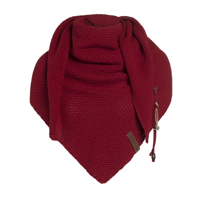 Knitfactory Coco omslagdoek Bordeaux - Verrasjelief