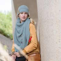 Knitfactory Coco omslagdoek Stonegreen - Verrasjelief