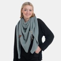 Knitfactory Coco omslagdoek Stonegreen - Verrasjelief