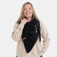 Knitfactory Coco omslagdoek Zwart - Verrasjelief