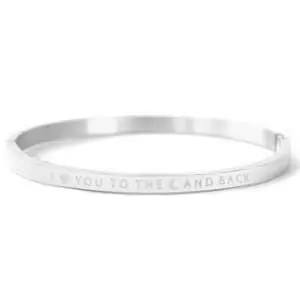 Armband 'I love you to the moon and back' of 'you are one in a million' in zilver of goud Zilver 'I love you to the moon and back'