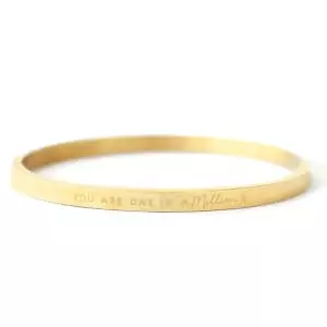 Armband 'I love you to the moon and back' of 'you are one in a million' in zilver of goud Goud 'You are one in a million'