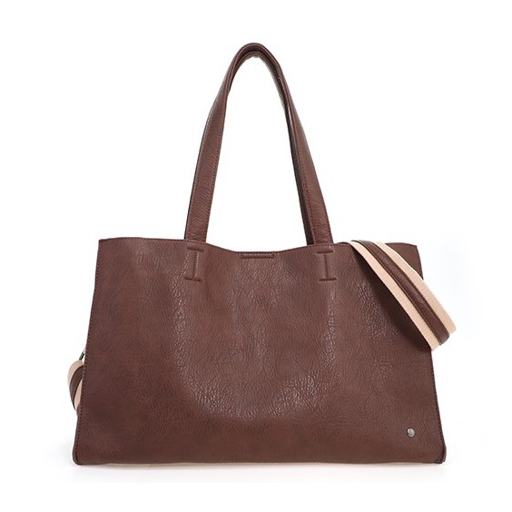 Stijlvolle en ruime schoudertas voor iedere gelegenheid Bruin - Verrasjelief