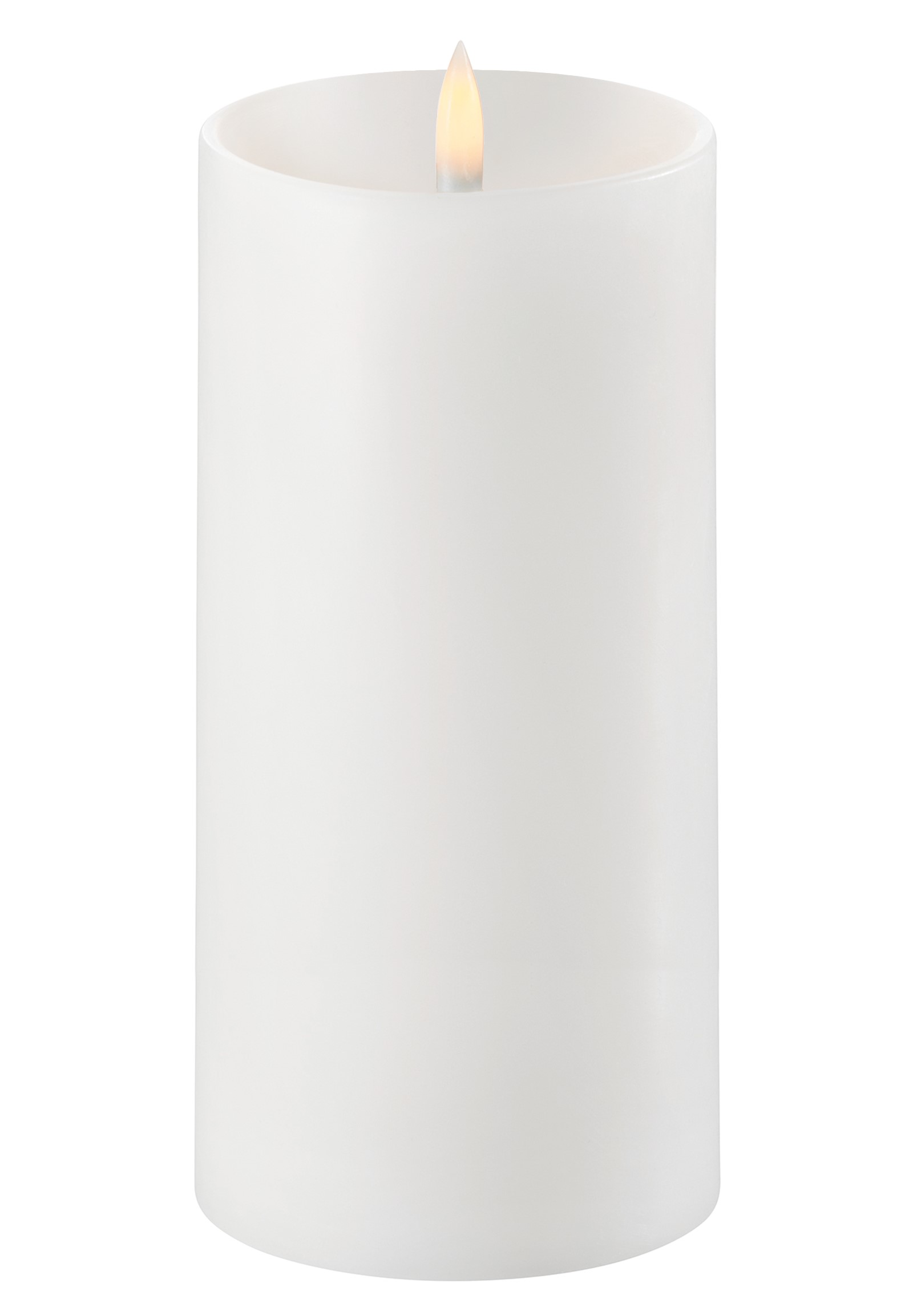 Uyuni LED kaarsen met optionele afstandsbediening Pillar 7,8 x 15 cm, smooth w shoulder