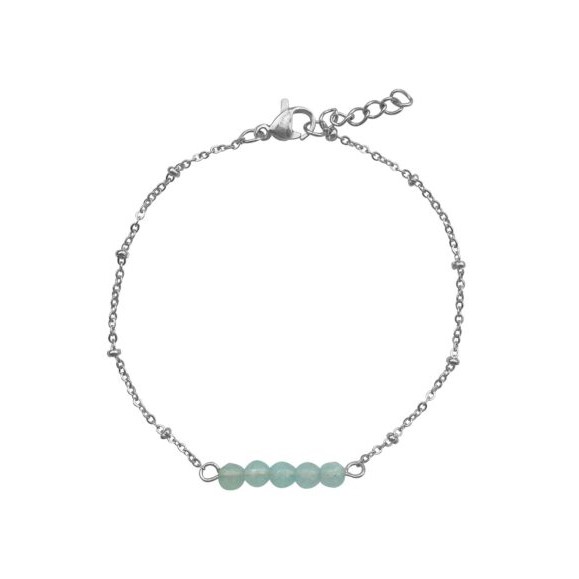 Armbandjes met positief werkende edelsteentjes Amazoniet - zilver - Verrasjelief