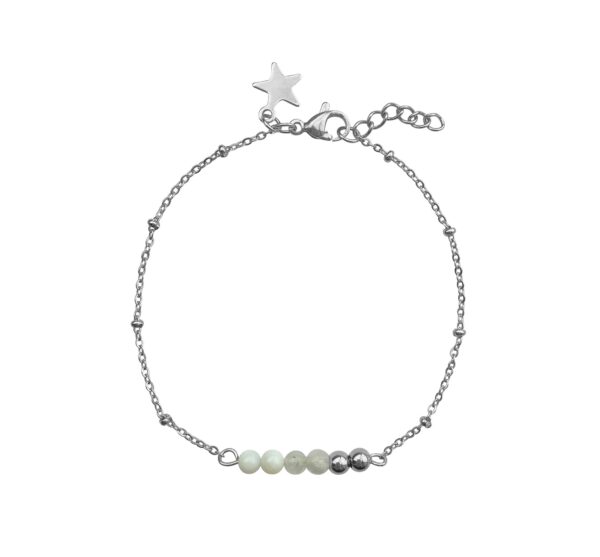 Armbandjes met positief werkende edelsteentjes Maansteen en ster - zilver - Verrasjelief