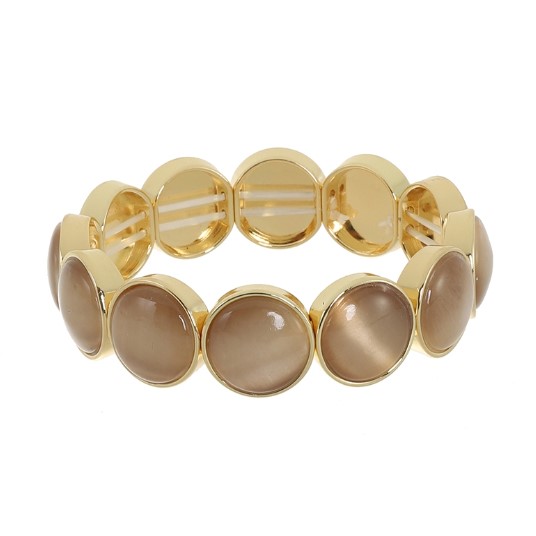Stijlvolle armbanden Enkele Taupe Armband - Verrasjelief