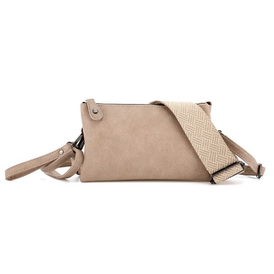 Multifunctioneel schoudertasje en telefoontasje New York in nieuwe kleuren! Taupe - Verrasjelief