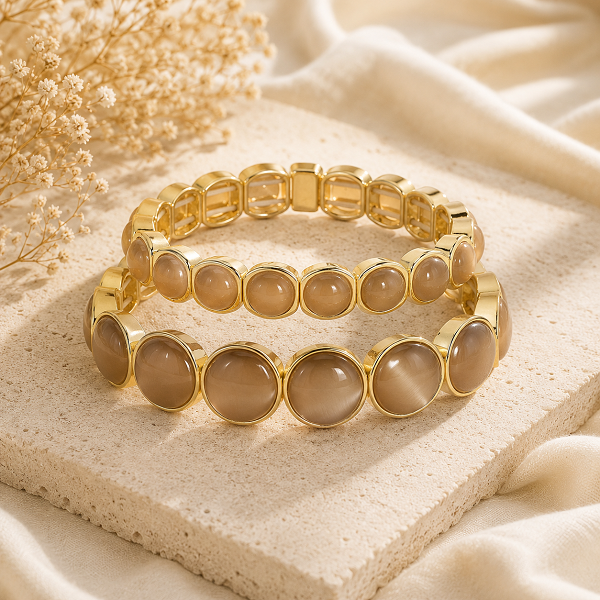 Stijlvolle armbanden Setje Taupe - Verrasjelief