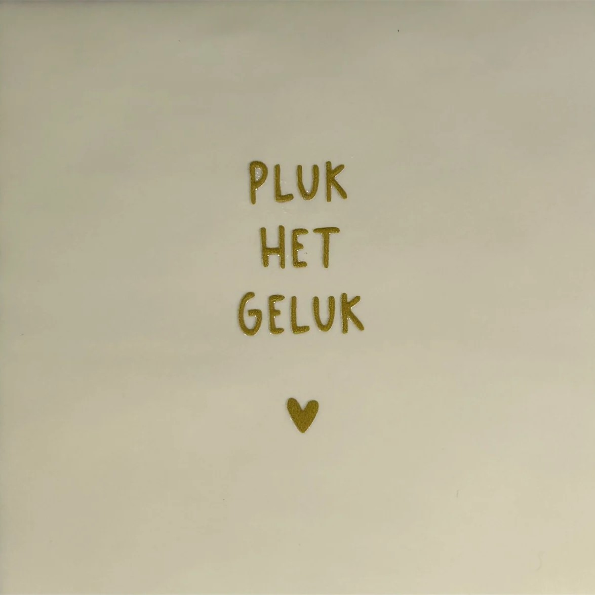 Originele tegeltjes met houten standaardje Pluk het geluk