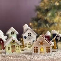 little creations blauw wit kersthuisje DIY om te knutselen cadeau voor creatieve vriendin - Verrasjelief