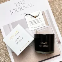 Sojakaars - Geurkaars - Tekst op kaars - Armbandje - Lief - Sfeer - Heart of gold