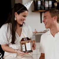 Giftset. Bodymist. Douchegel. Lichaamsverzorging. Van harte meid. Verjaardagscadeau.