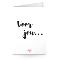kaartje - voor jou - cadeautje