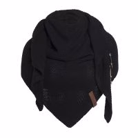 zwarte coco omslagdoek van knit factory coco omslagdoek knit factory zwart - Verrasjelief