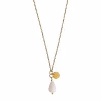 gouden ketting- ketting met edelsteen- edelsteen- hartjes ketting- dunne ketting
