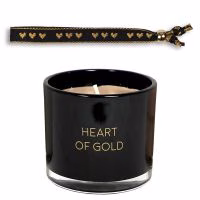 Sojakaars 'Heart Of Gold' met stoffen armbandje - Verrasjelief