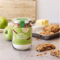 pineut koekjesmix, appel-kaneel koekjesmix, bedankje, pineut havermoutkoekjes,  bedankje voor collega, bedankje voor juf/meester