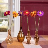 FairTrade Herfst margrietje in cognac, okergeel of bordeaux - Verrasjelief