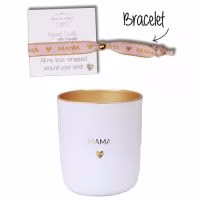 Moederdag kaars met armbandje in giftbox - Verrasjelief