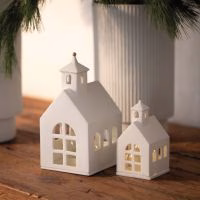 Sinterklaascadeau voor haar. Kerstcadeau voor haar. Decemberversiering. Rader lichthuisjes kapel