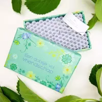 Cadeau voor moeder Doosje vol vriendschap groen bloemetjes pincet Verrasjelief. Sinterklaascadeau Moeder. Kerstcadeau vrouw. Valentijnsdag cadeau vriendin.