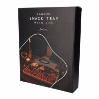 Bamboe snack tray met draag deksel - Verrasjelief