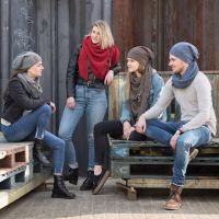 omslagdoek coco van knit factory coco omslagdoek bordeau van knit factory - Verrasjelief