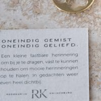 Troostbedeltje zwaluw in brass
