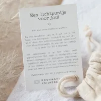 Sterkte cadeau - Condoleance cadeau - Condoleance geschenk - Bijzonder cadeau - Troost cadeau - Troost geschenk - Kaarsje