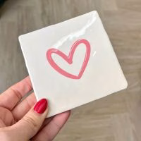 Originele tegeltjes en houten standaardje - Verrasjelief