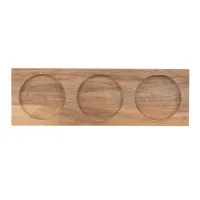 Räder houten plankje met drie schaaltjes met hartje en lepeltjes