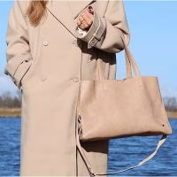 Dijon, Ruime schoudertas, Grote schoudertas, Schoudertas vrouw, Cadeau voor haar