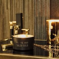 my flame- kaars- sojakaars - you are solid - gold - goud-cadeautje