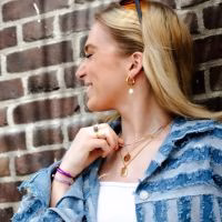 Stijlvolle stainless steel creolen met grote zoetwaterparels - Verrasjelief