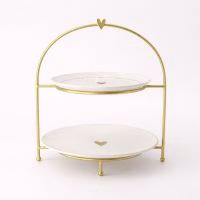 Zusss mini etagere goud met hartje - Verrasjelief