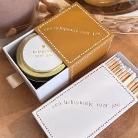 Zusss, Lichtpuntje voor jou, Sterktecadeau, Kaars met lucifers - Verrasjelief
