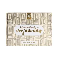 Giftset 'Fijne verjaardag' door de brievenbus met 3 cadeautjes