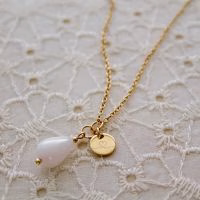 gouden ketting- ketting met edelsteen- edelsteen- hartjes ketting- dunne ketting