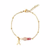 armbandje pinkribbon van saint clairmont goud steun laten zien voor iemand met borstkanker - Verrasjelief