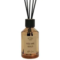 Geurstokjes in mooi flesje 'You are gold'