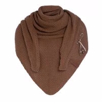 omslagdoek voor het najaar omslagdoek coco van knit factory in de kleur tobacco - Verrasjelief