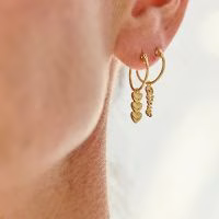 Vergulde Bisous en hartjes Oorbellen - Verrasjelief