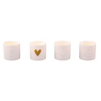 Räder 4 waxinelichtjeshouders LOVE