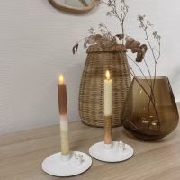 Giftset met 2 handgekleurde Led Kaarsen - Verrasjelief