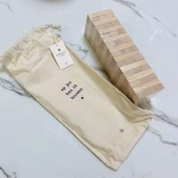 Zusss houten Jenga spelletje 'Op jou kan ik bouwen'. Origineel cadeau voor haar.