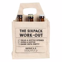the sixpack work out biertasje leuk cadeau voor een borrel of verjaardag - Verrasjelief