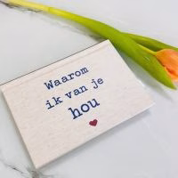 Invulboekje, Invulboekje houden van, Invulboekje waarom ik van je hou, Cadeau vriendin, Cadeau verjaardag vriendin, Cadeau vrouw