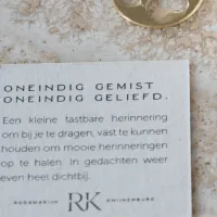 Troostbedeltje zwaluw in brass
