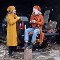 terra kleurige omslagdoekken knit factory coco omslagdoek terra knit factory - Verrasjelief